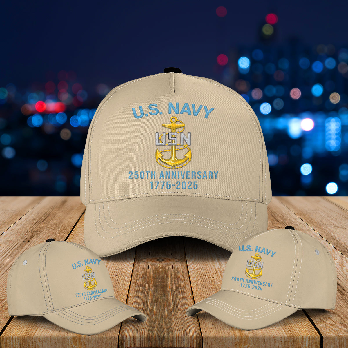 US Navy 250th Anniversary Baseball Cap