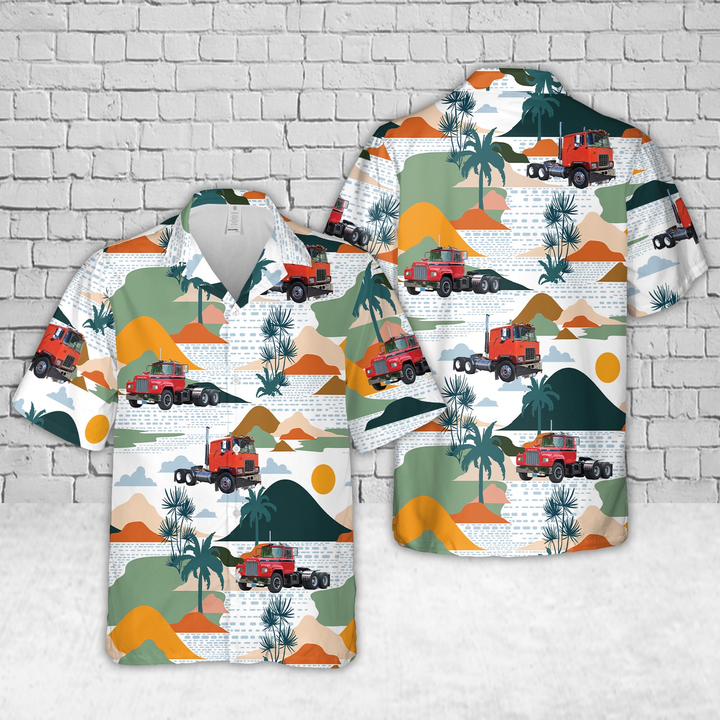 Mack F-Model Tractor Hawaiian Shirt