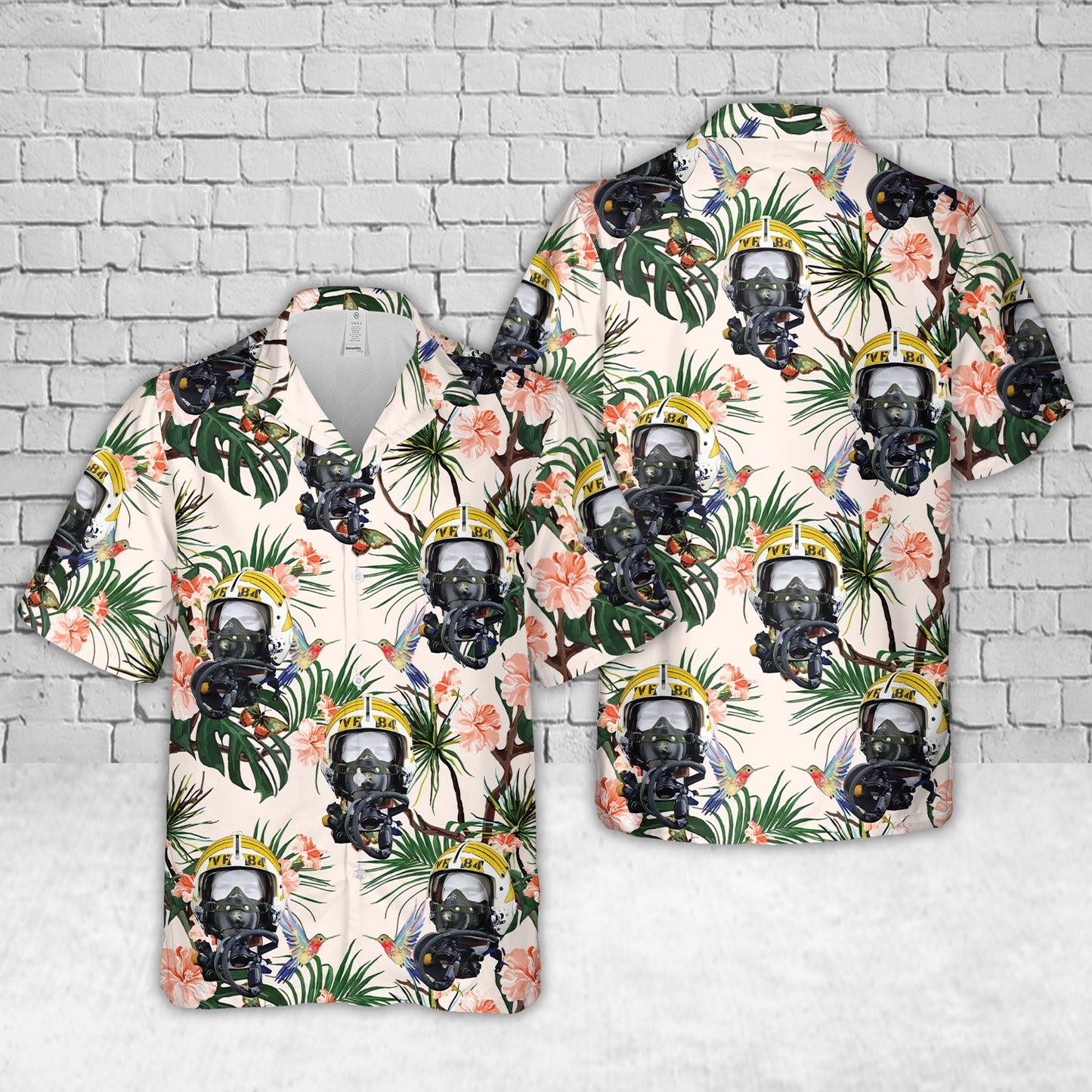 US Navy APH-6 Helmet VF-84 “JOLLY ROGERS” VN 1965 Hawaiian Shirt