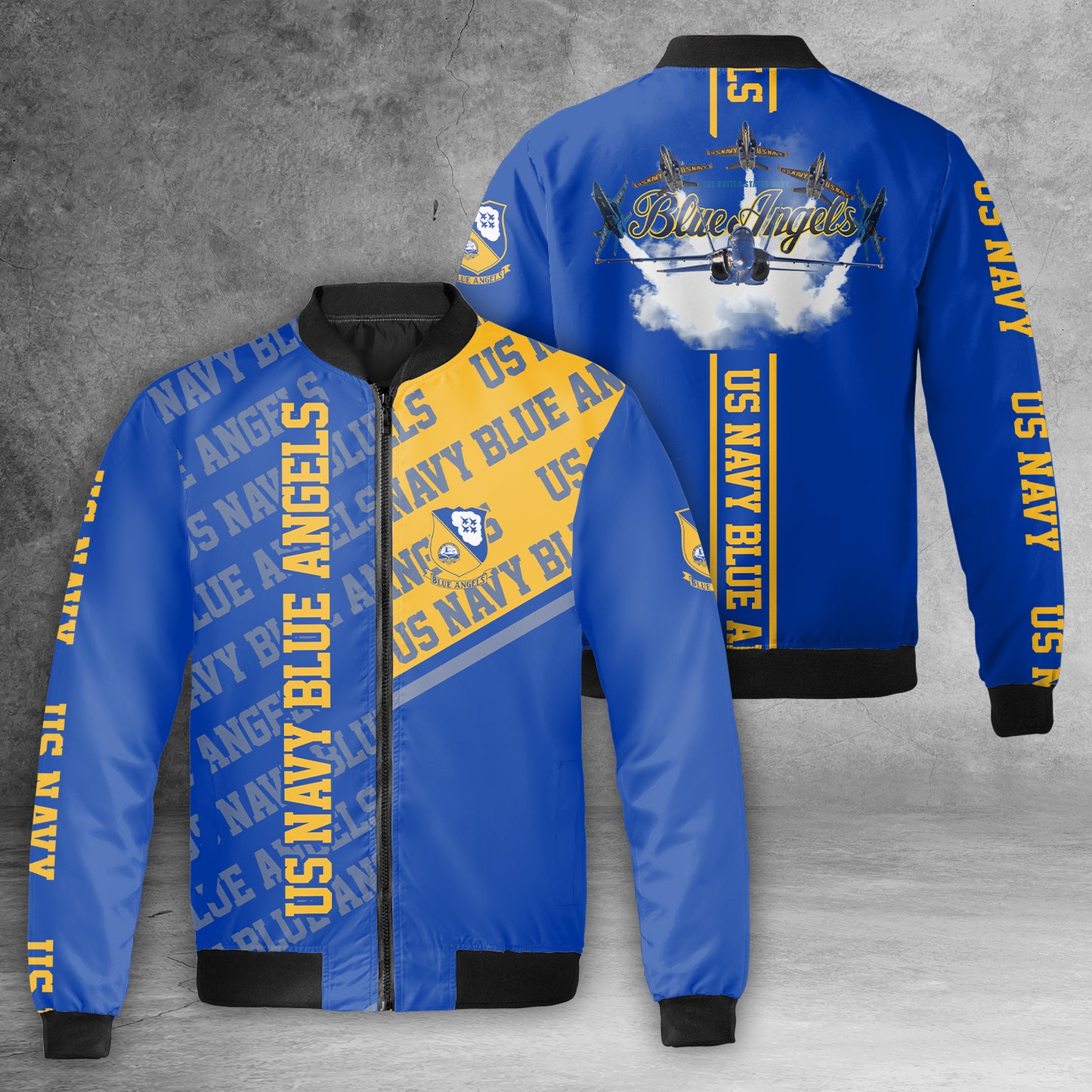 US Navy Blue Angels AOP Bomber Jacket