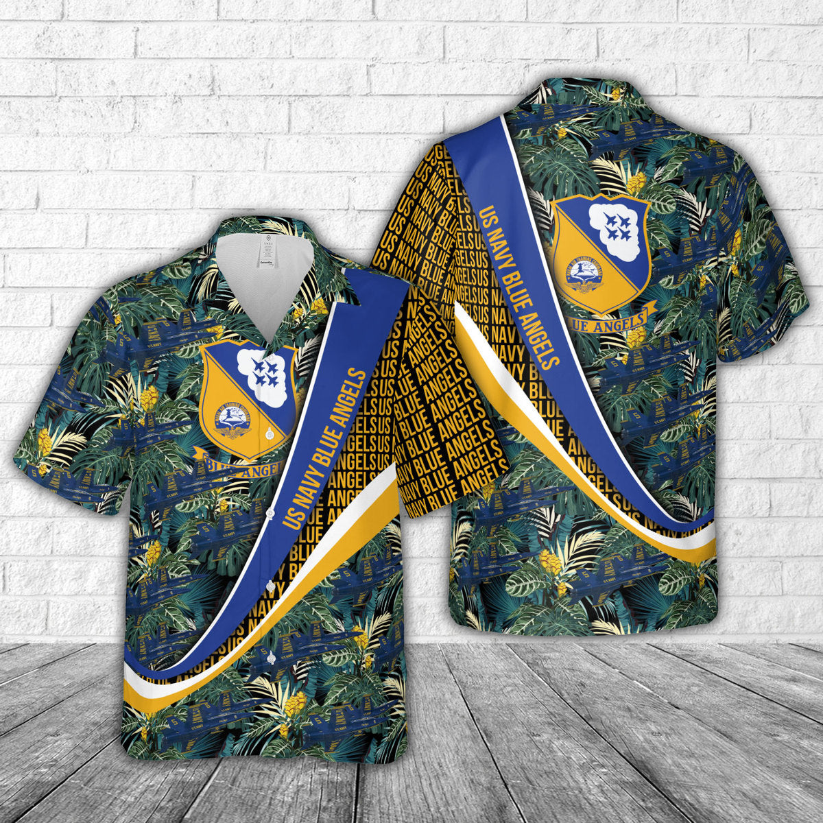 US Navy Blue Angels Hawaiian Shirt