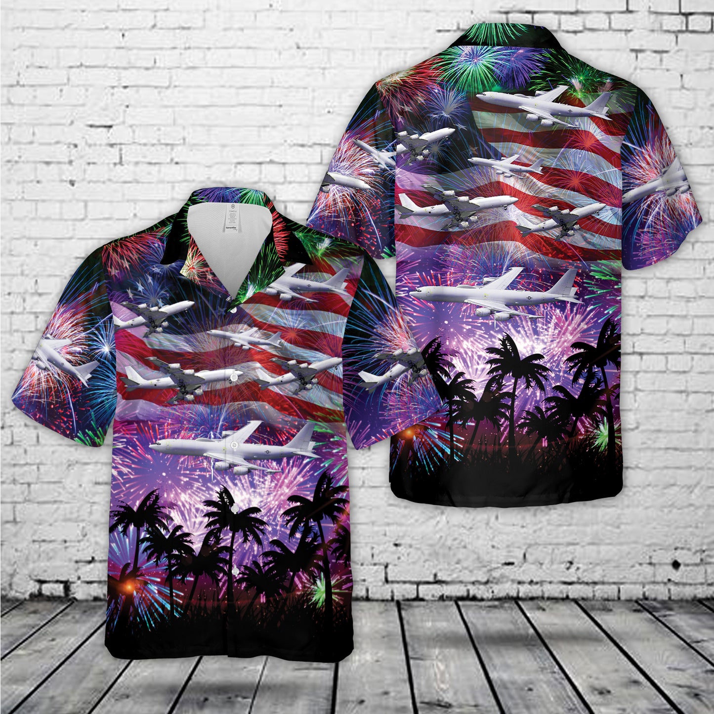 US Navy Boeing E-6 Mercury, 4th Of July Hawaiian Shirt