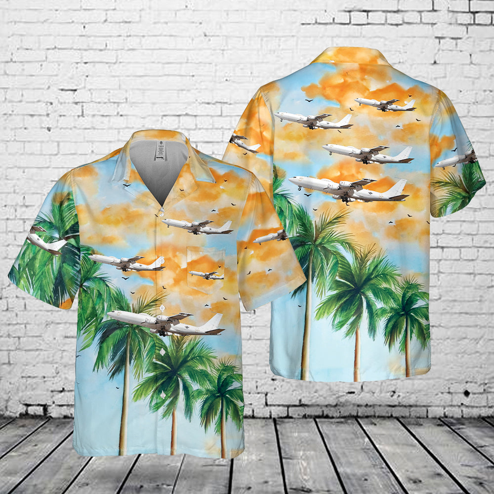 US Navy Boeing E-6 Tacamo Pocket Hawaiian Shirt