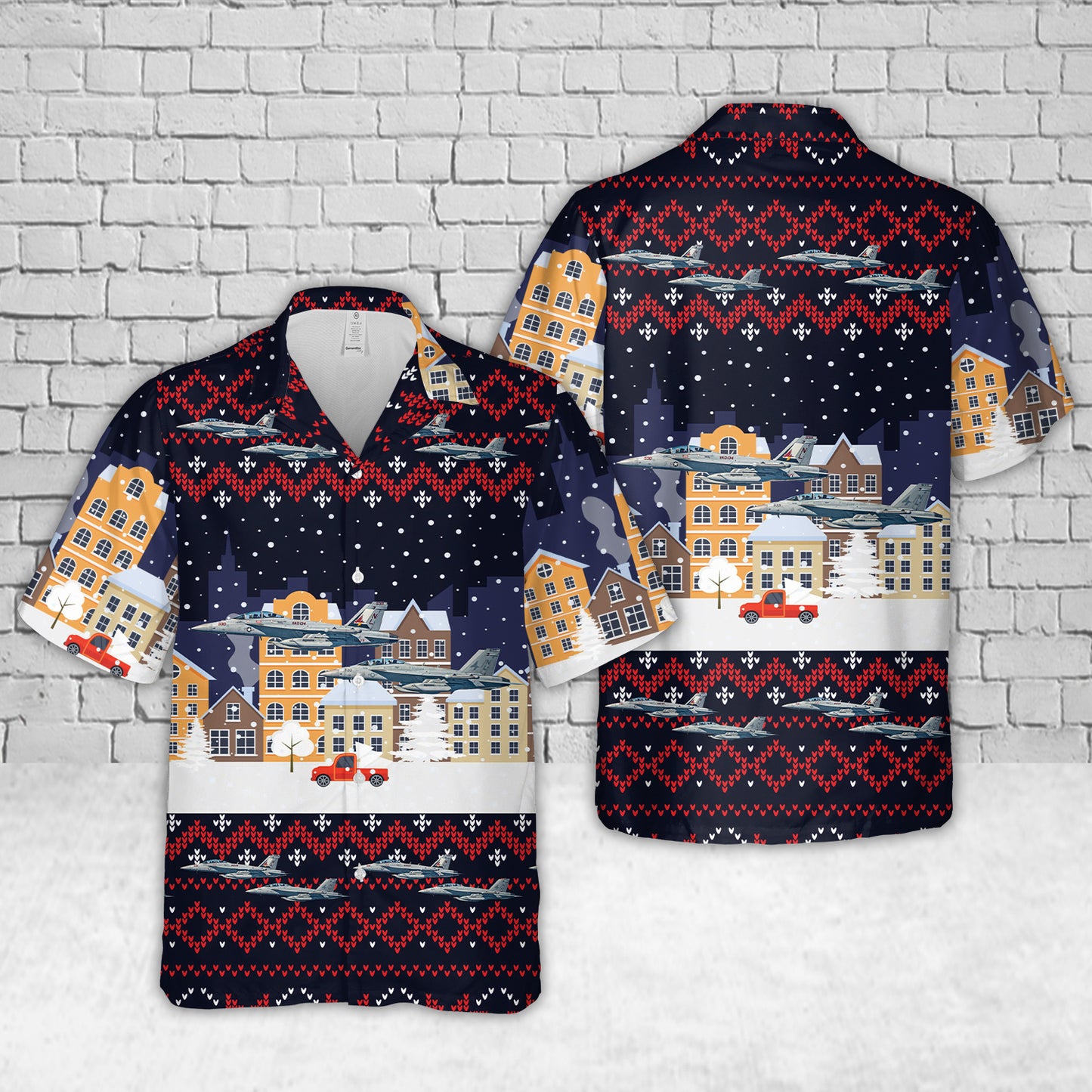 US Navy Boeing EA-18G Growler Of Electronic Attack Squadron 134 (VAQ-134) Christmas Hawaiian Shirt