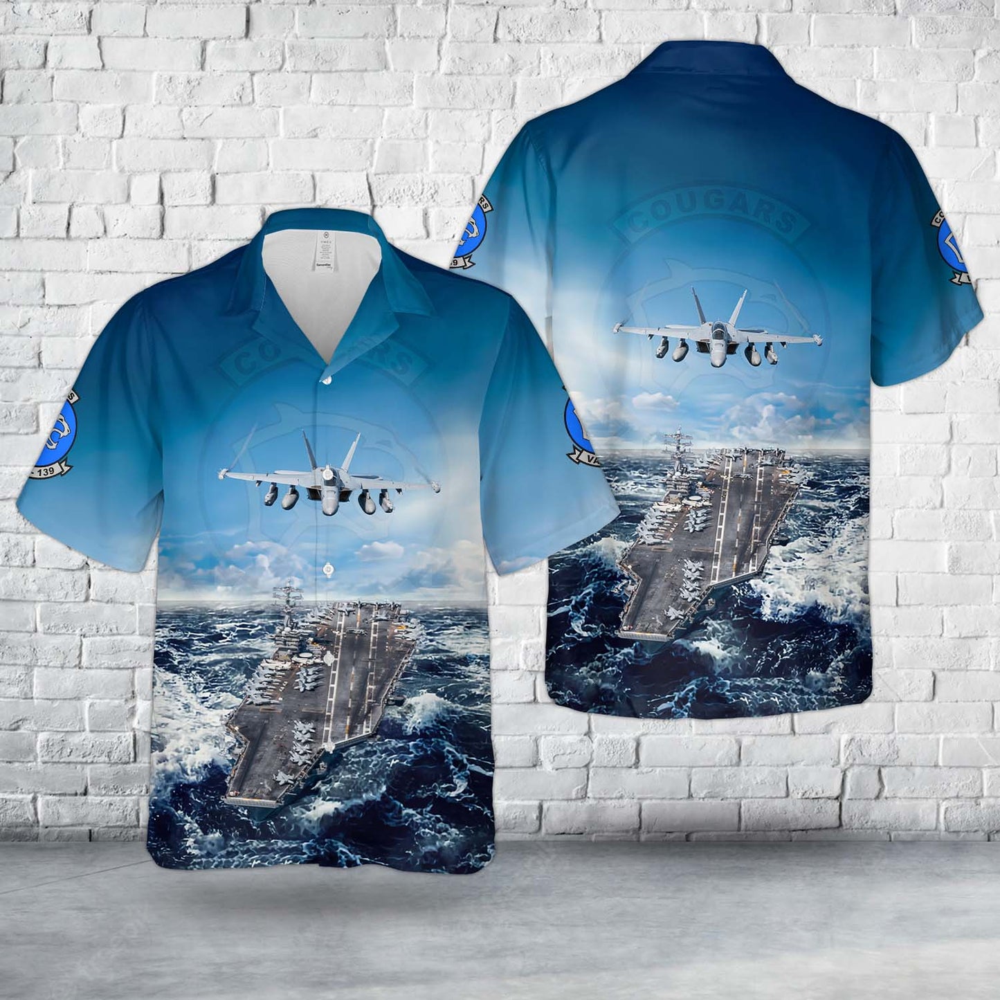 US Navy Boeing EA-18G Growler Of VAQ-139 'Cougars' Hawaiian Shirt