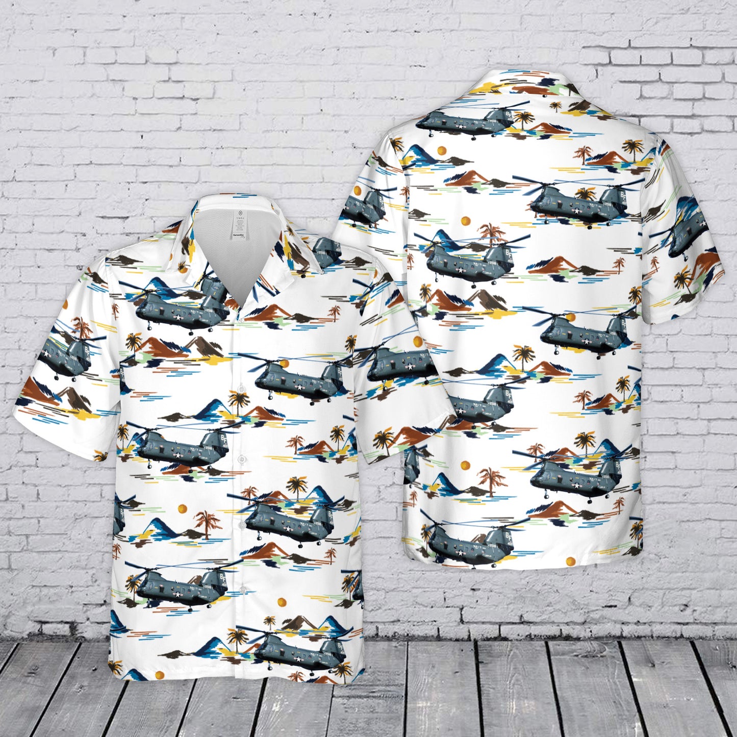 US Navy CH-46 Sea Knight Hawaiian Shirt