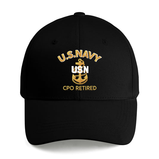 US Navy CPO Retired, Chief Petty Office Embroidered Cap