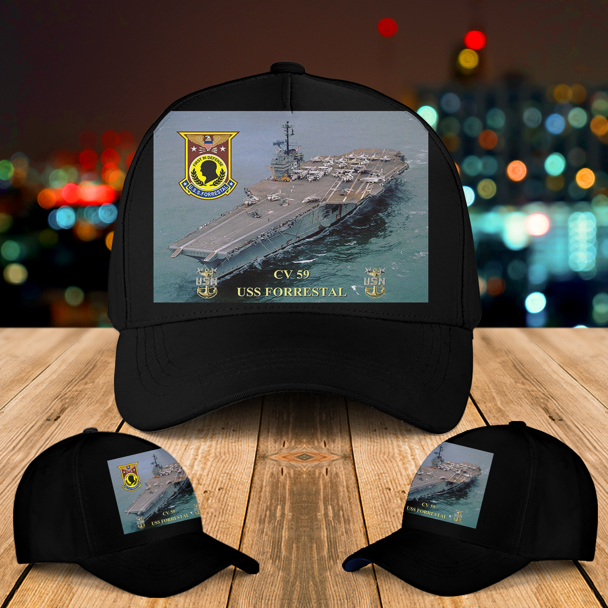 US Navy CV-59 USS Forrestal Baseball Cap