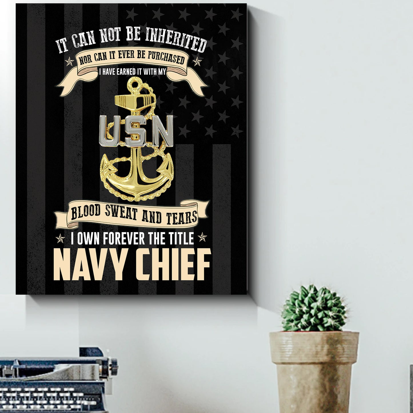 US Navy Chief Canvas