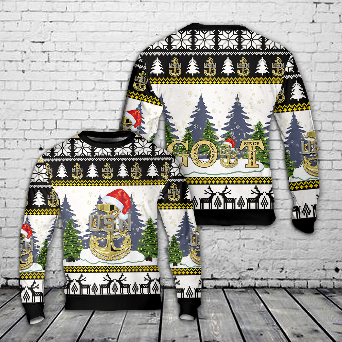 US Navy Chief GOAT Christmas Sweater