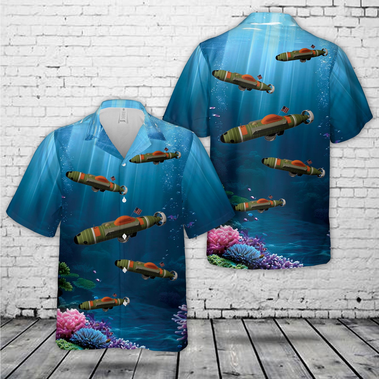 US Navy DSRV1 Mystic Rescue Submarine Hawaiian Shirt