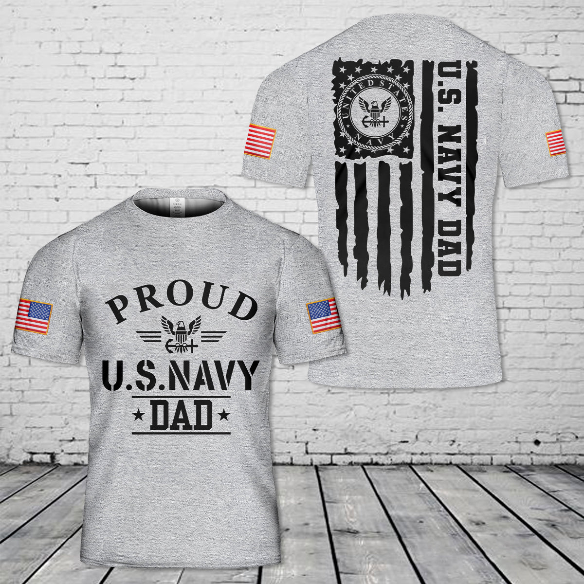 US Navy Dad 3D T-Shirt