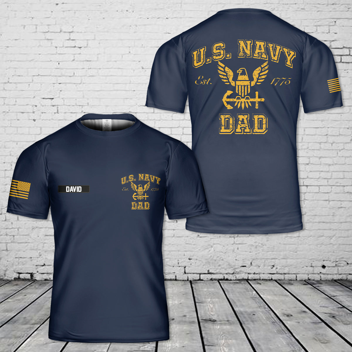 US Navy Dad 3D T-Shirt