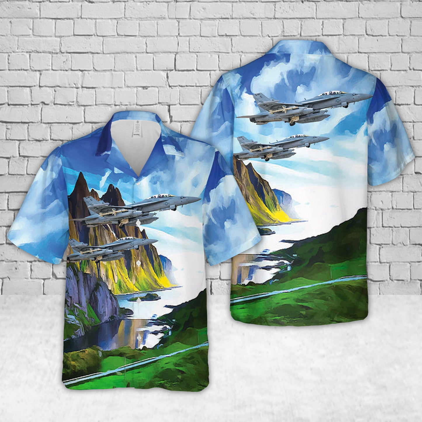 US Navy EA-18G Growler (VAQ-132) during exercise Red Flag 21-1 Hawaiian Shirt