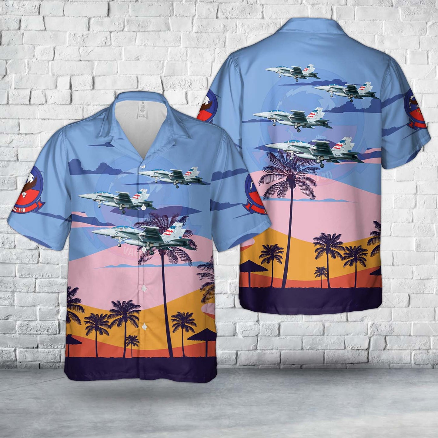 US Navy EA-18G Of VAQ-140 "Patriots" Hawaiian Shirt
