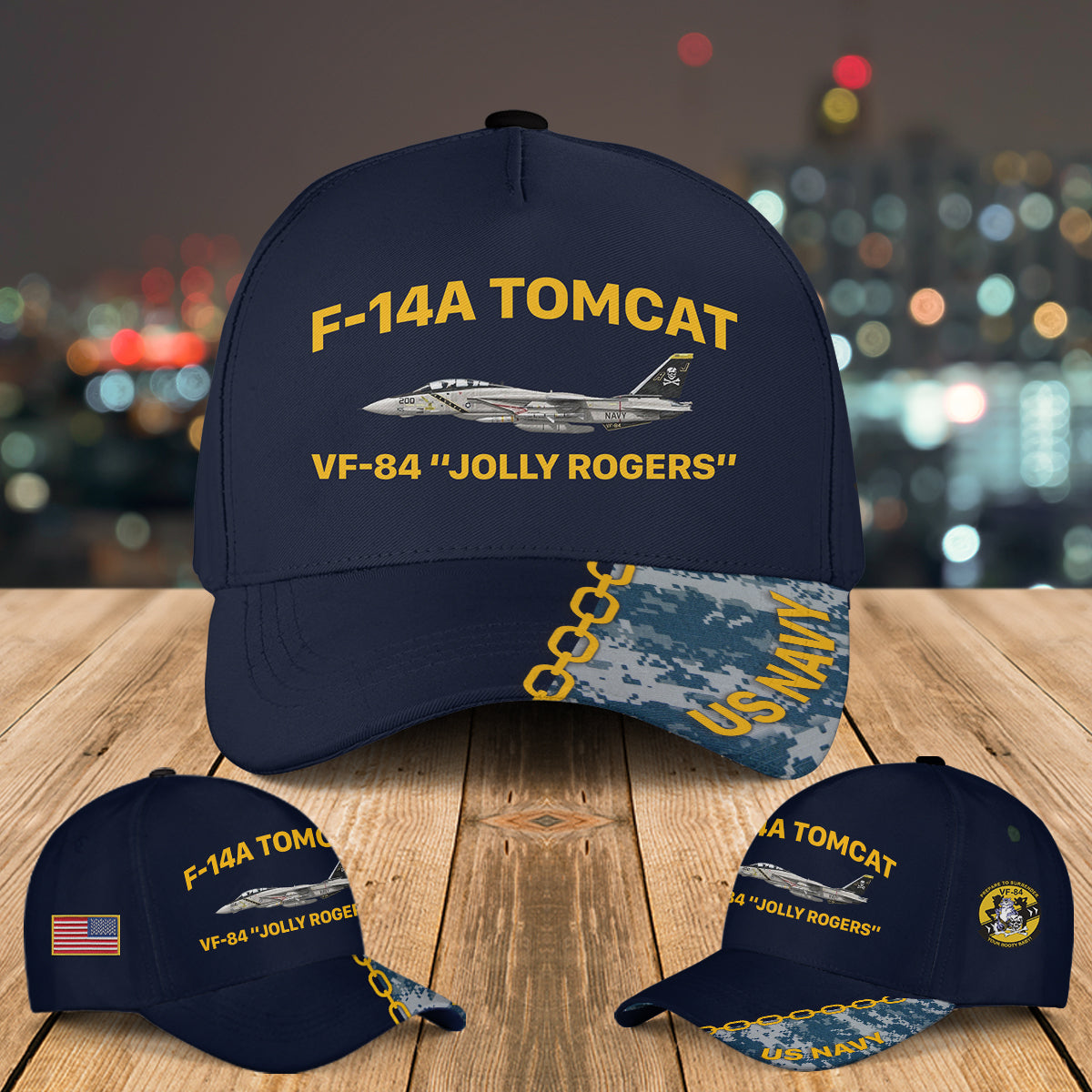 US Navy F-14A Tomcat Of VF-84 "Jolly Rogers" Baseball Cap