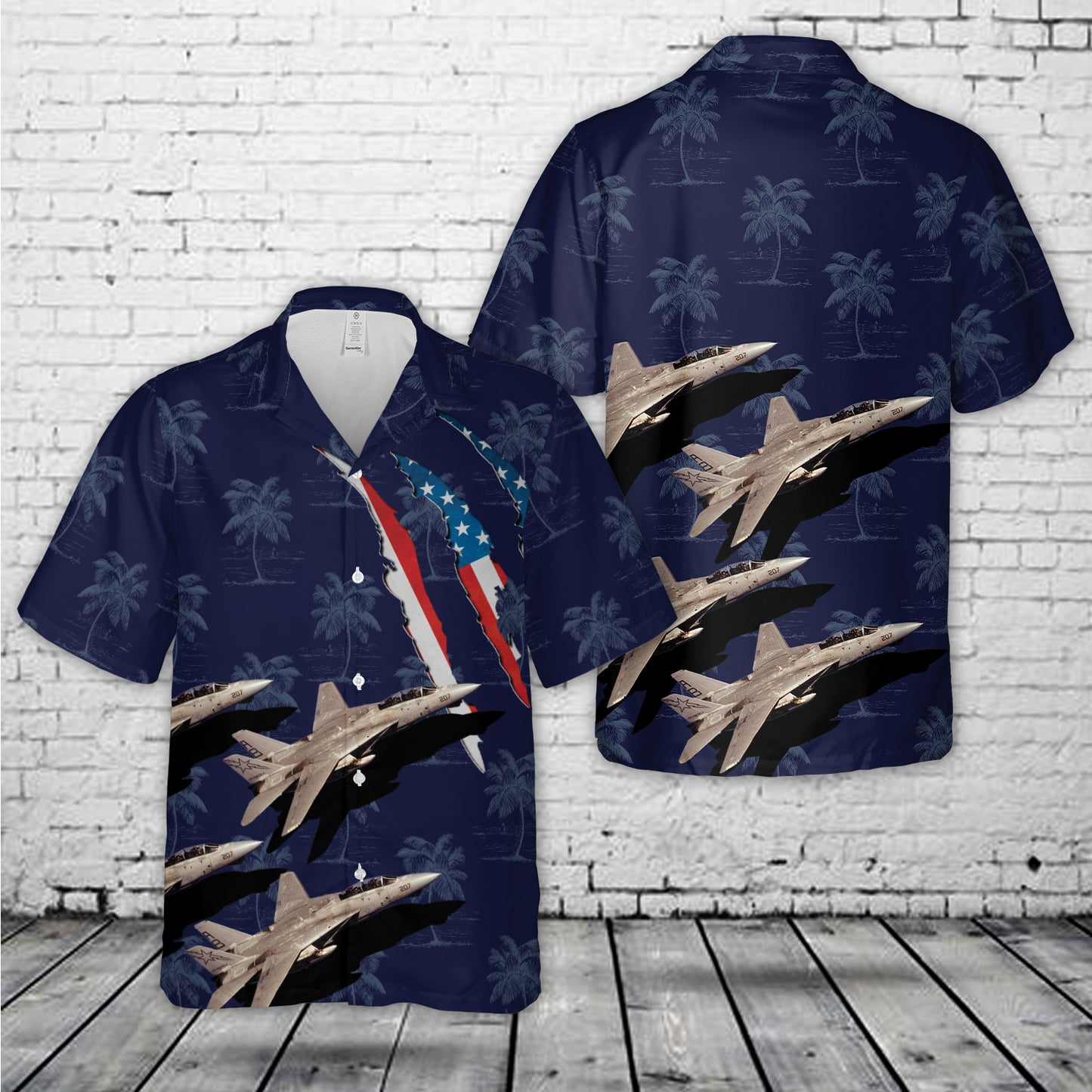 US Navy F-14A VF-33 Desert Storm CAP 1991 Hawaiian Shirt