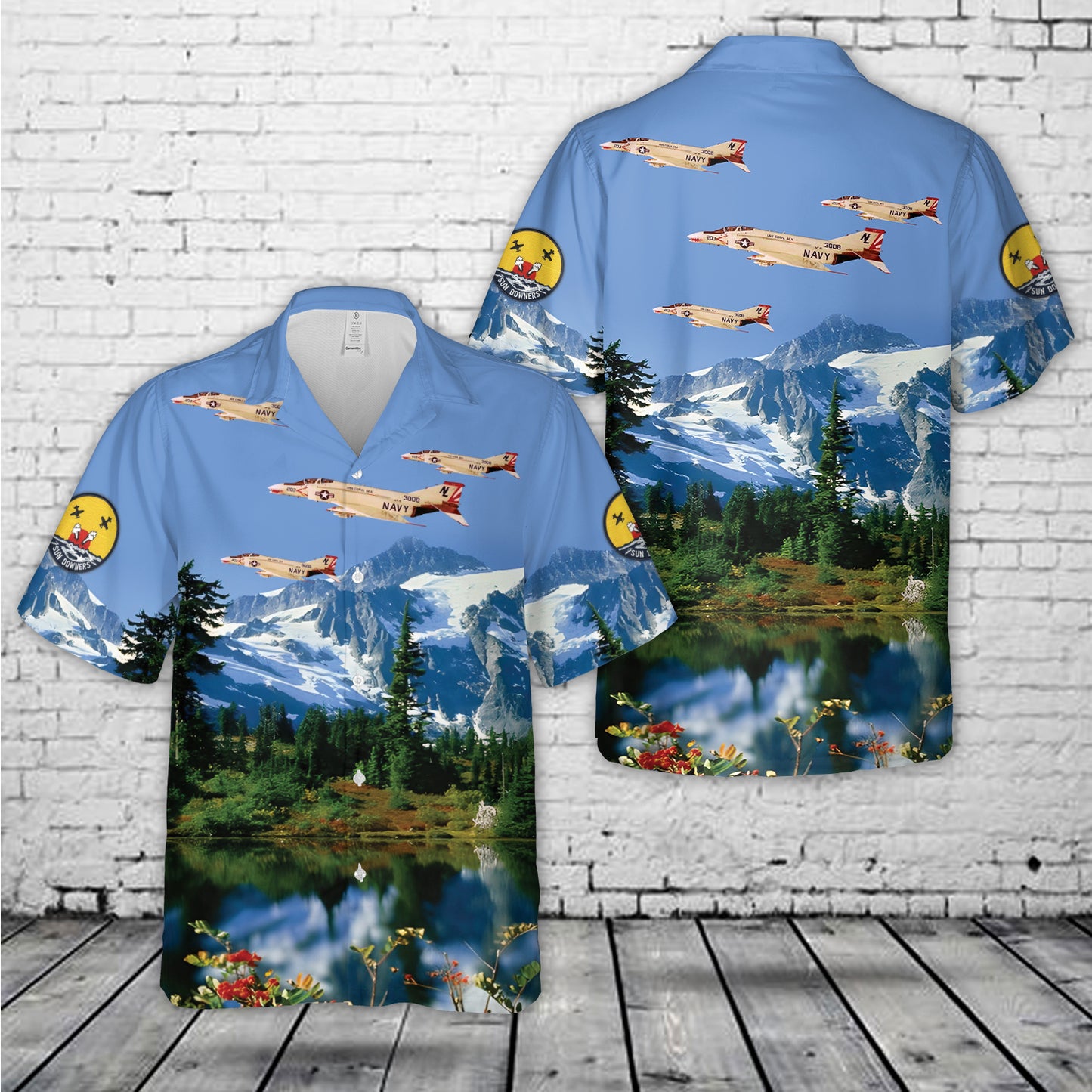 US Navy F-4B Phantom II of VF-111 "Sundowners" Hawaiian Shirt