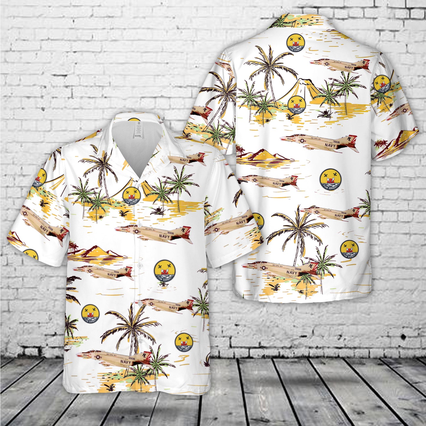 US Navy F-4B Phantom II of VF-111 "Sundowners" Hawaiian Shirt