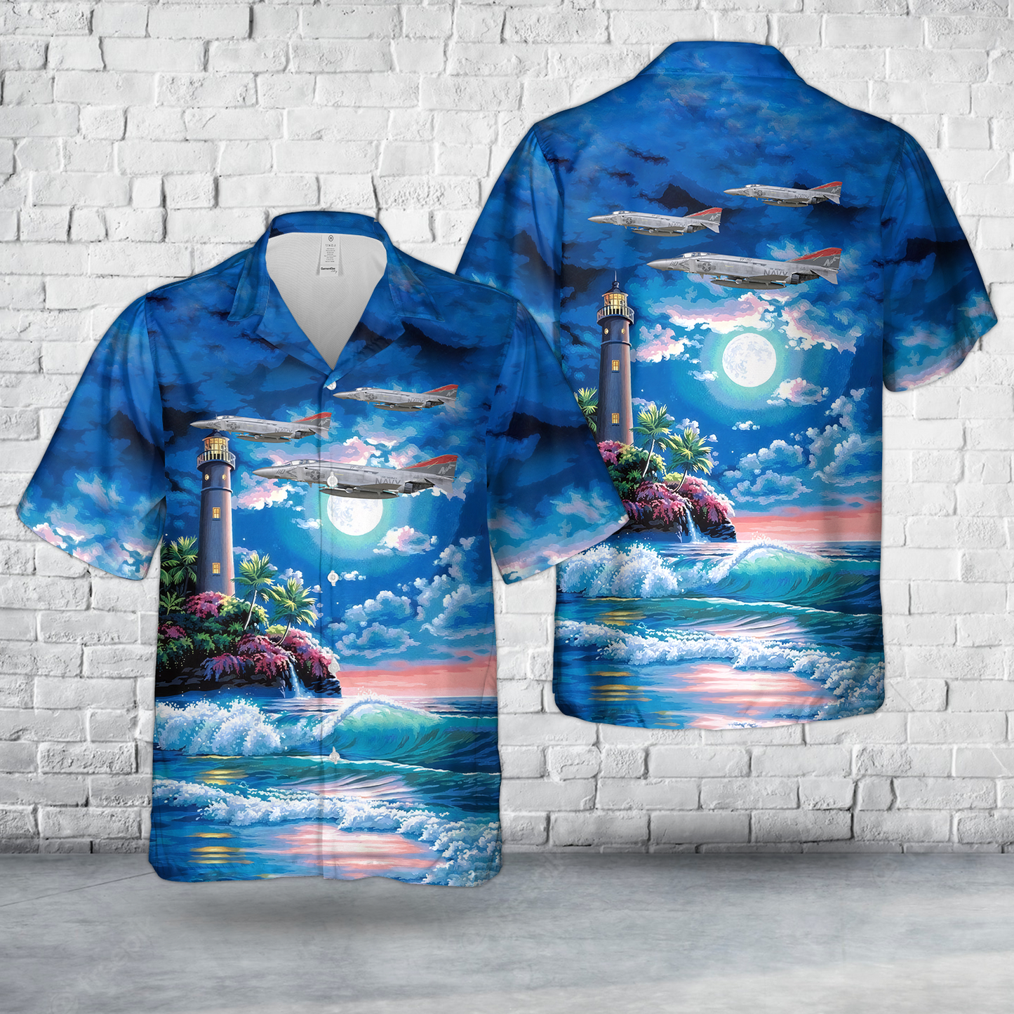 US Navy F-4S Phantom II VF-161 Chargers, NF110 / 155541. CVW-5, USS Midway CV-41, 1982 Hawaiian Shirt