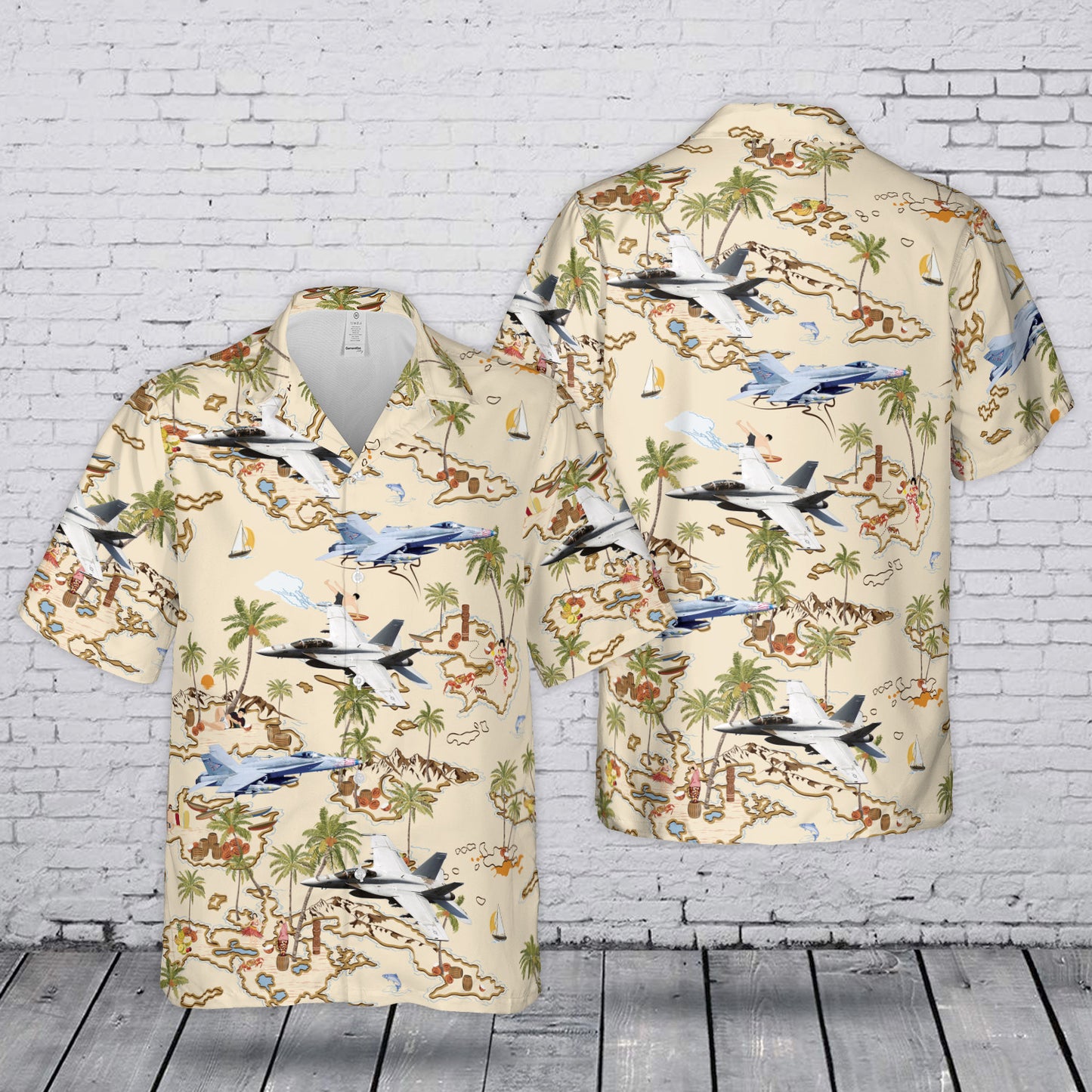 US Navy F/A-18 Hornet Hawaiian Shirt