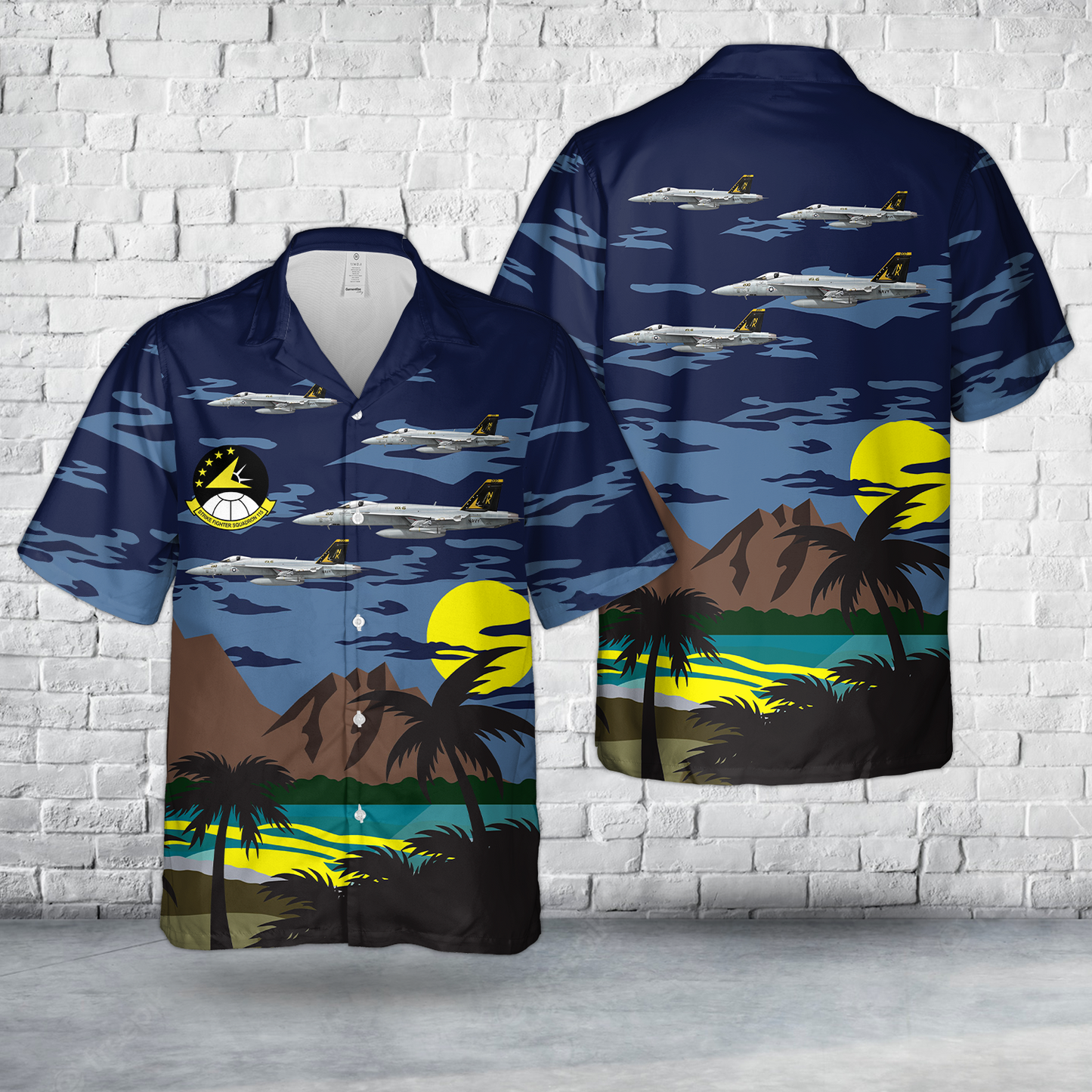 US Navy F/A-18E Super Hornet VFA-115 Eagles, NK200 / 165781. CVW-14, USS Ronald Reagan CVN-76 - 2006 Hawaiian Shirt