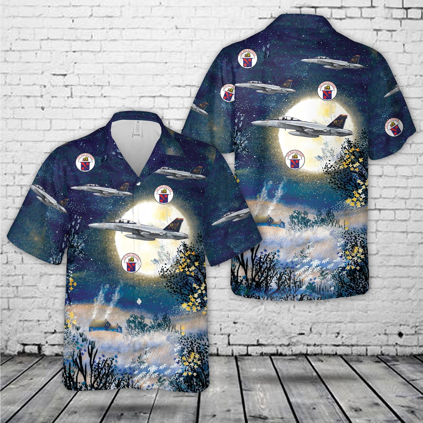 US Navy F/A-18F Super Hornet VFA-11 Red Rippers, AC100 / 166632. CVW-3, 2006 Hawaiian Shirt