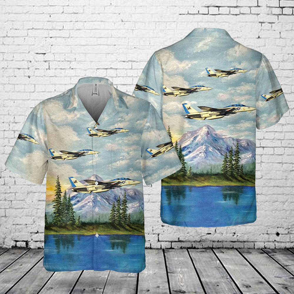 US Navy Fighter Squadron Two One Three (VF-213), F-14D Tomcat Blacklions Pocket Hawaiian Shirt