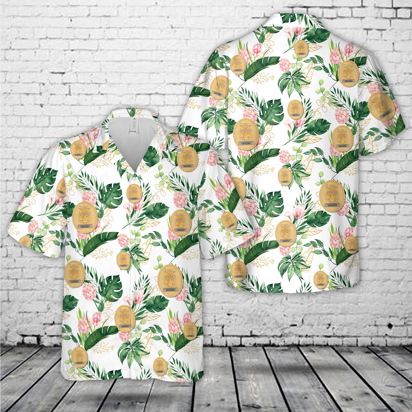 US Navy Force Master Chief Petty Officer Badge Hawaiian Shirt