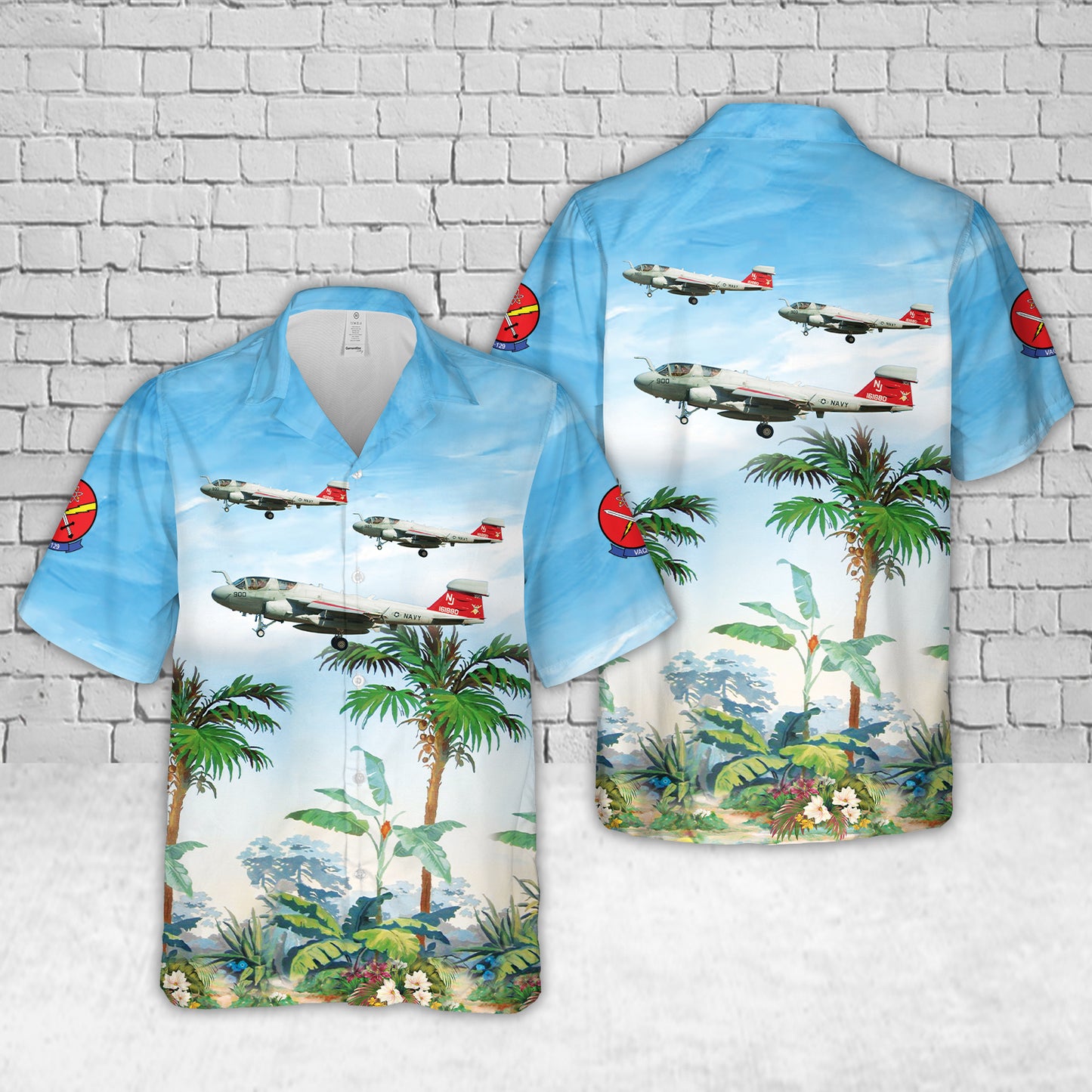 US Navy Grumman EA-6B Prowler of VAQ-129 Hawaiian Shirt