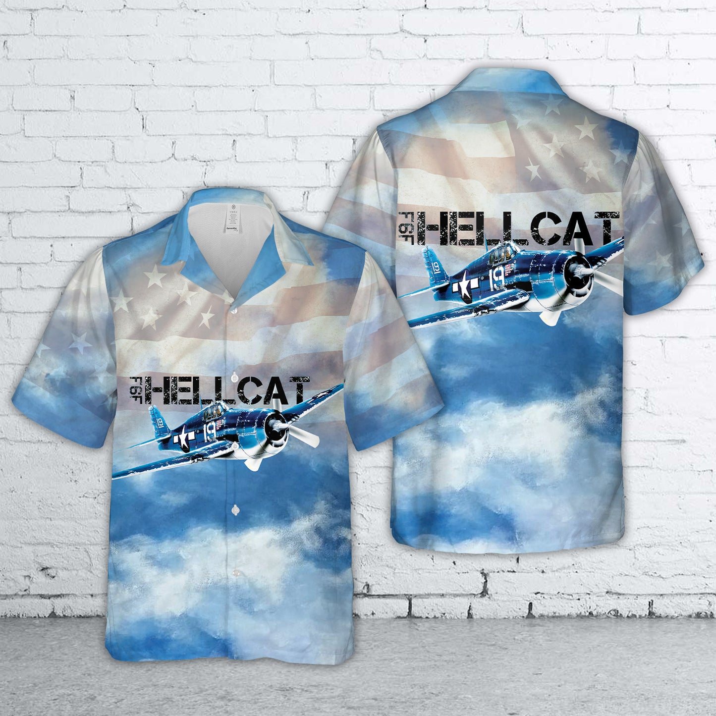 US Navy Grumman F6F Hellcat Hawaiian Shirt