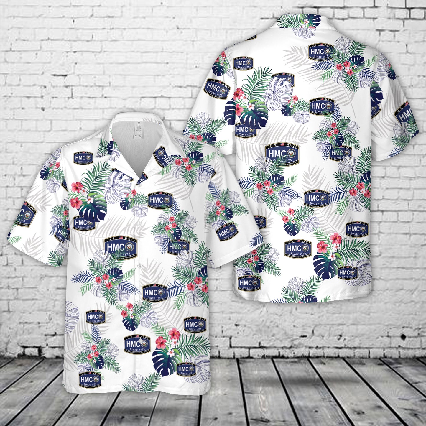 US Navy Hospital Corpsman Chief Petty Officer Hawaiian Shirt