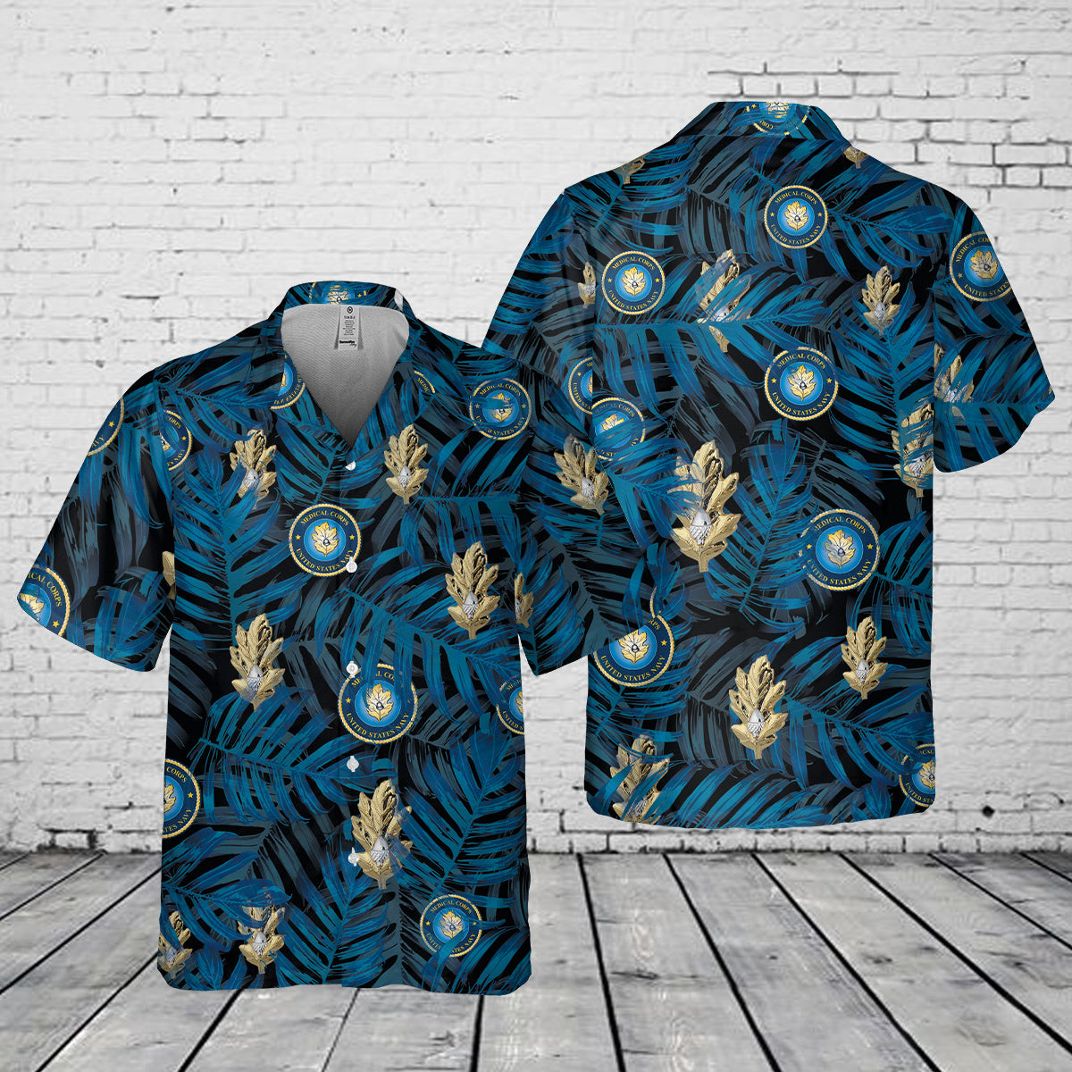 US Navy Hospital corpsman HM). A caduceus Pocker Hawaiian Shirt