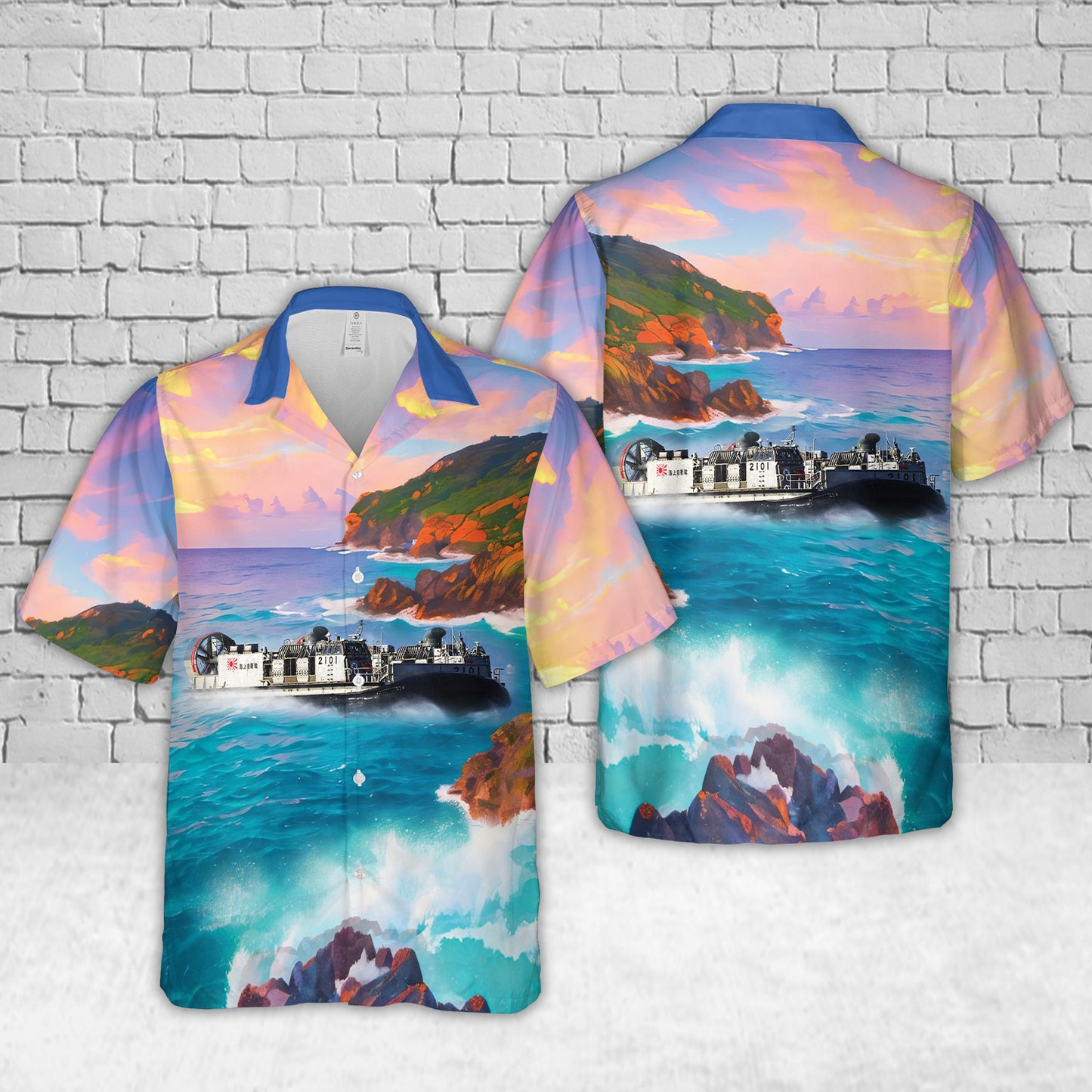 US Navy Landing Craft Air Cushion LCAC-2101 Hawaiian Shirt
