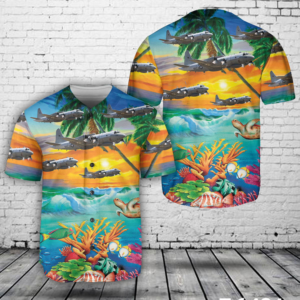 US Navy Lockheed EP-3E ARIES II Air Reconnaissance Squadron VQ-1 ''World Watchers'' Baseball Jersey