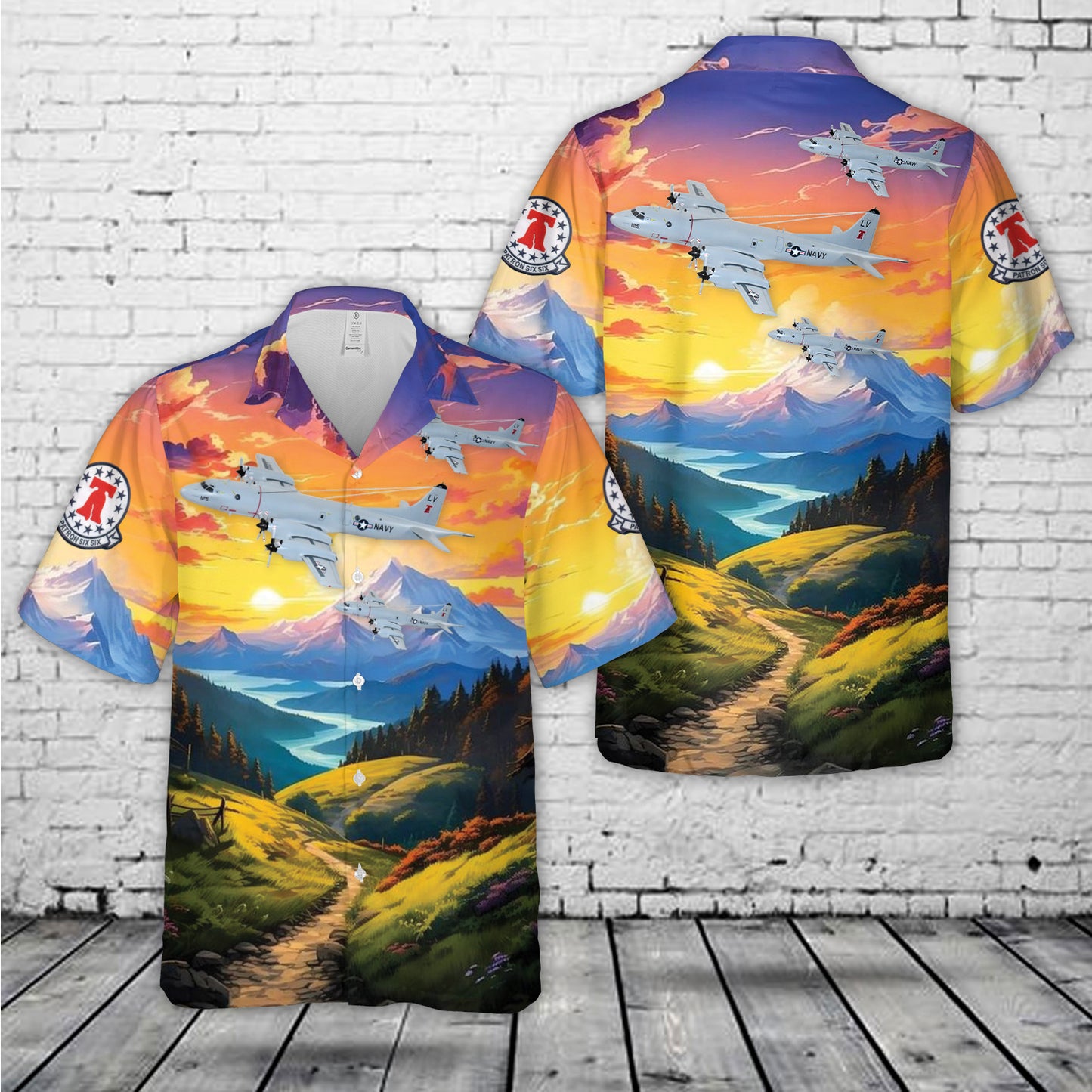 US Navy Lockheed Martin P-3C Orion, VP-66 Liberty Bells (2005) Hawaiian Shirt