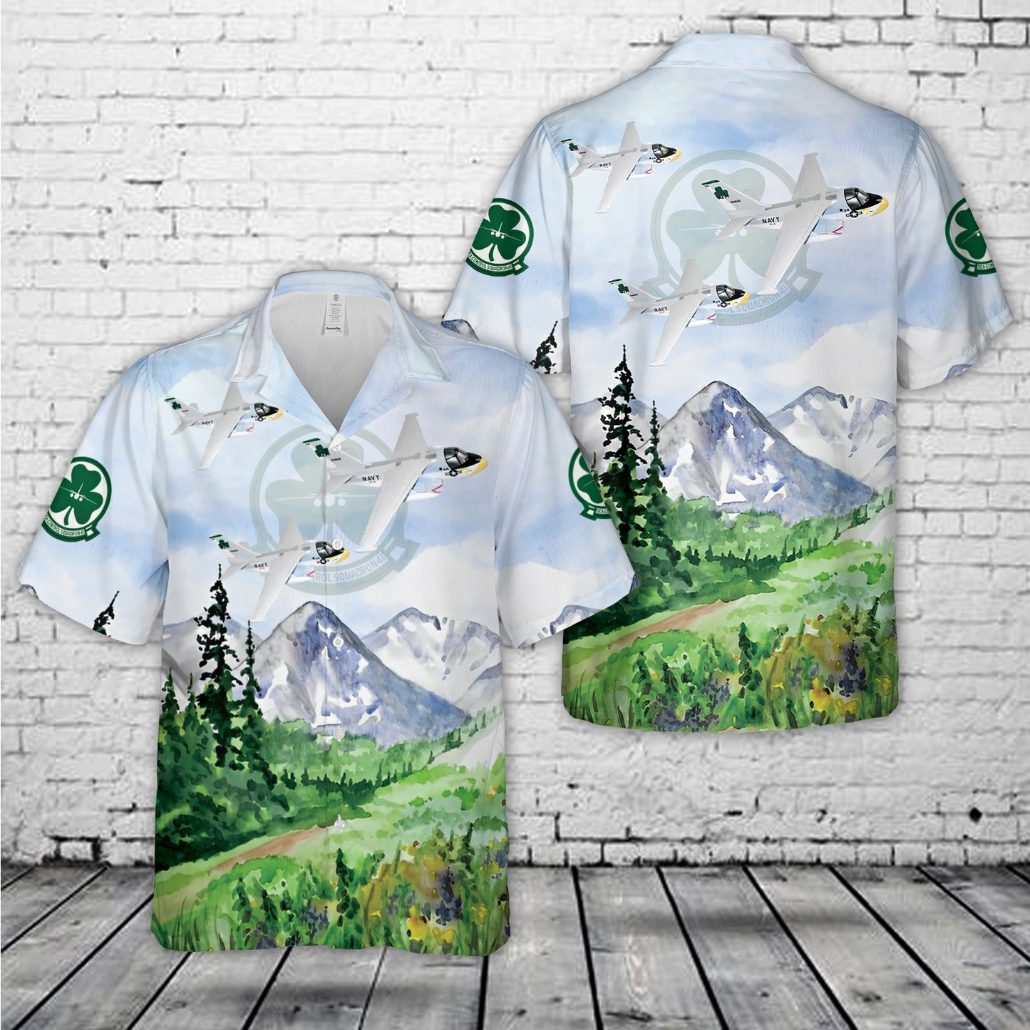 US Navy Lockheed Martin S-3A Viking Shamrock (1975) VS-41 Hawaiian Shirt