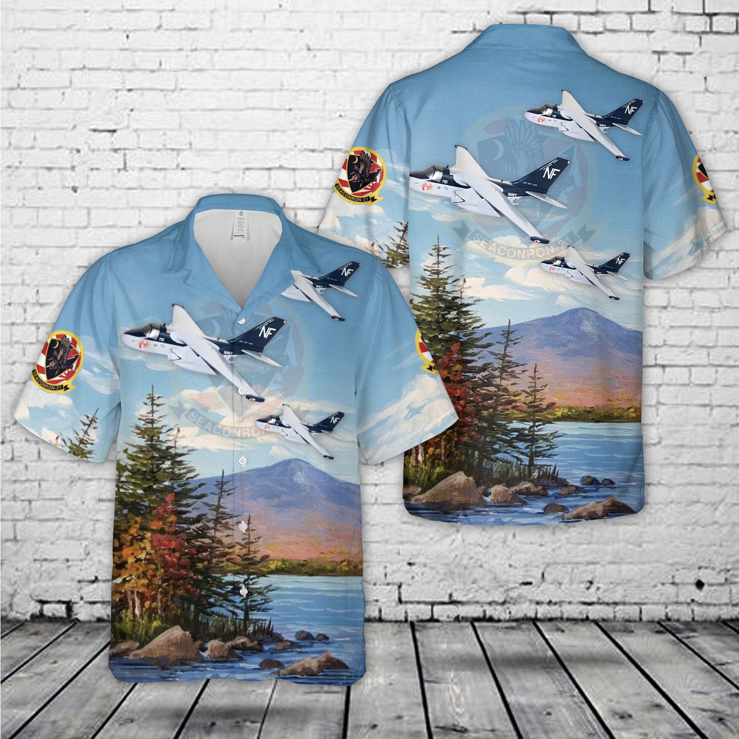 US Navy Lockheed Martin S-3B Viking VS-21 Fighting Red Tails Hawaiian Shirt