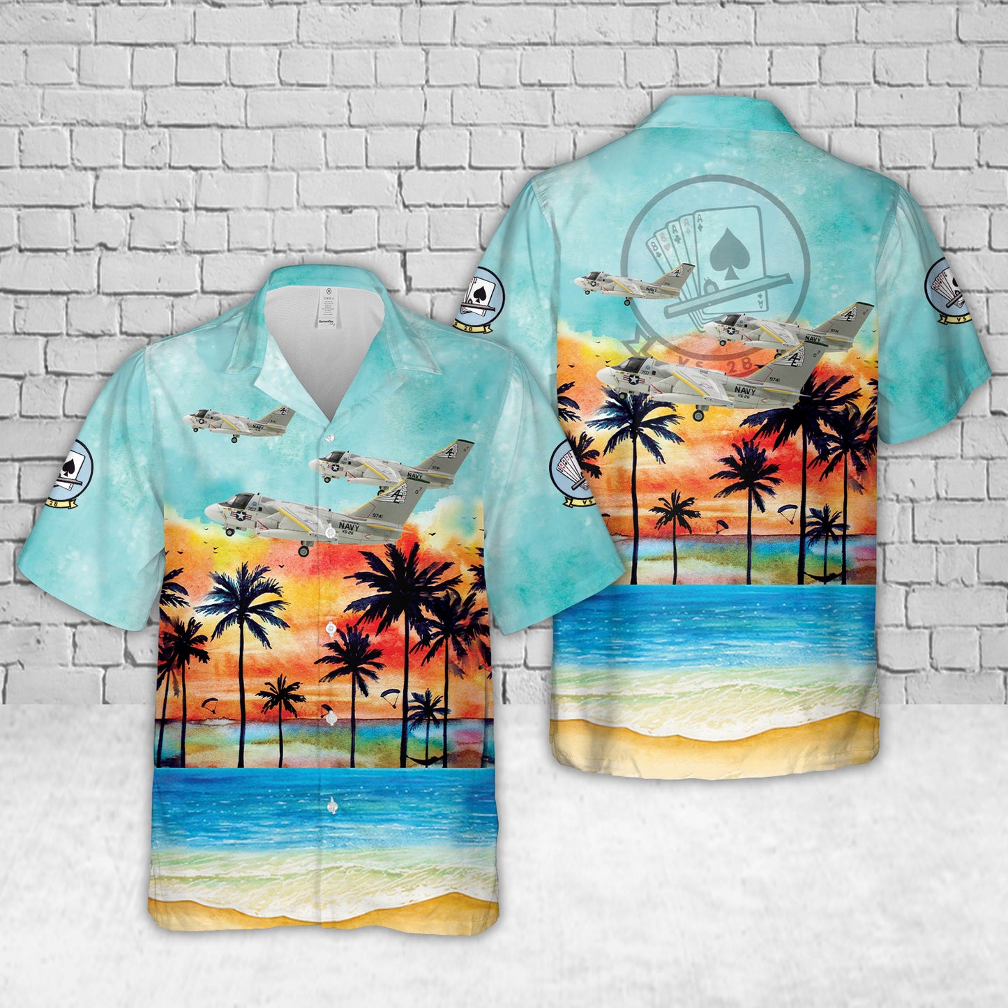 US Navy Lockheed S-3A Viking BuNo 159741, VS-28 "Hukkers" Hawaiian Shirt