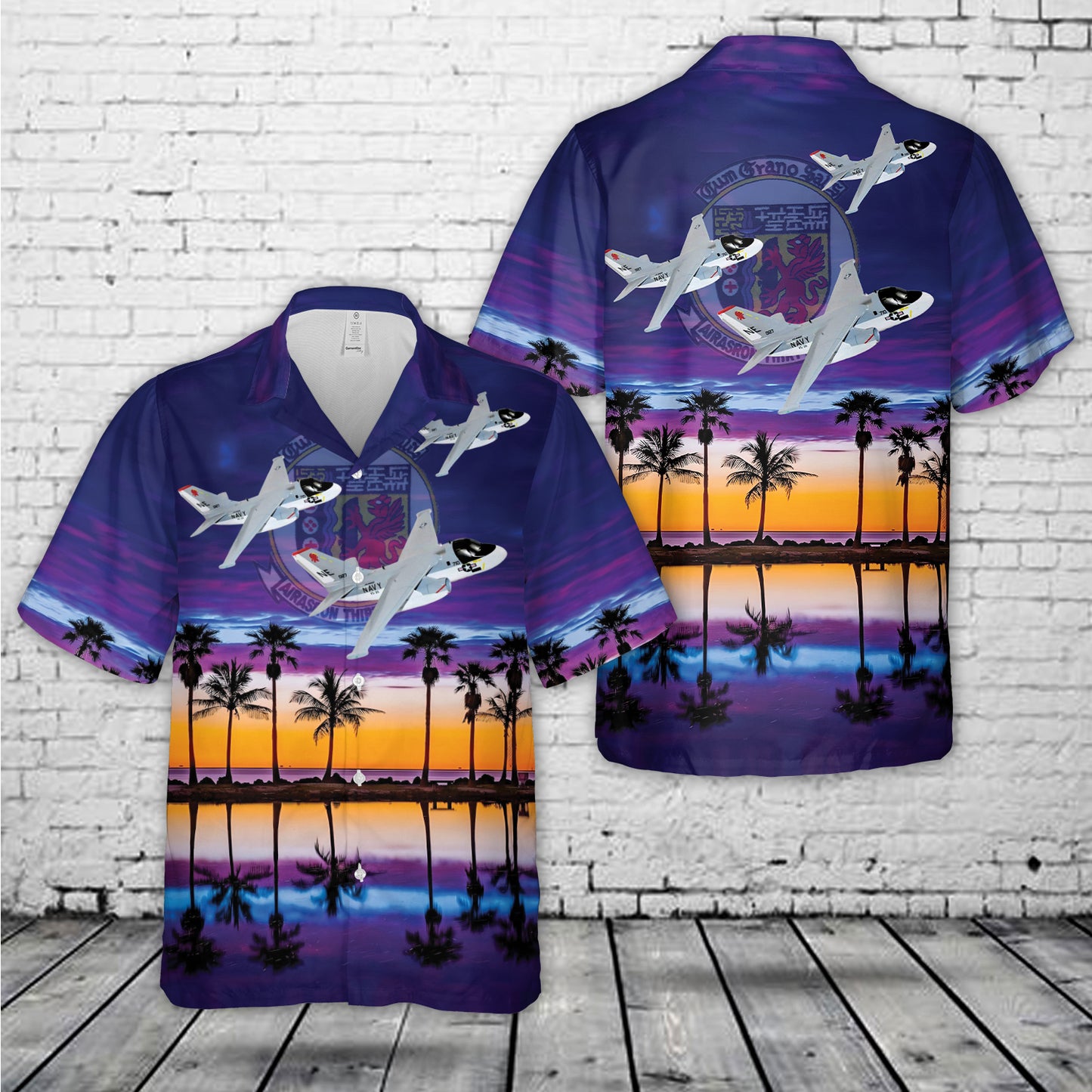 US Navy Lockheed S-3A Viking Of VS-38 Red Griffins Hawaiian Shirt