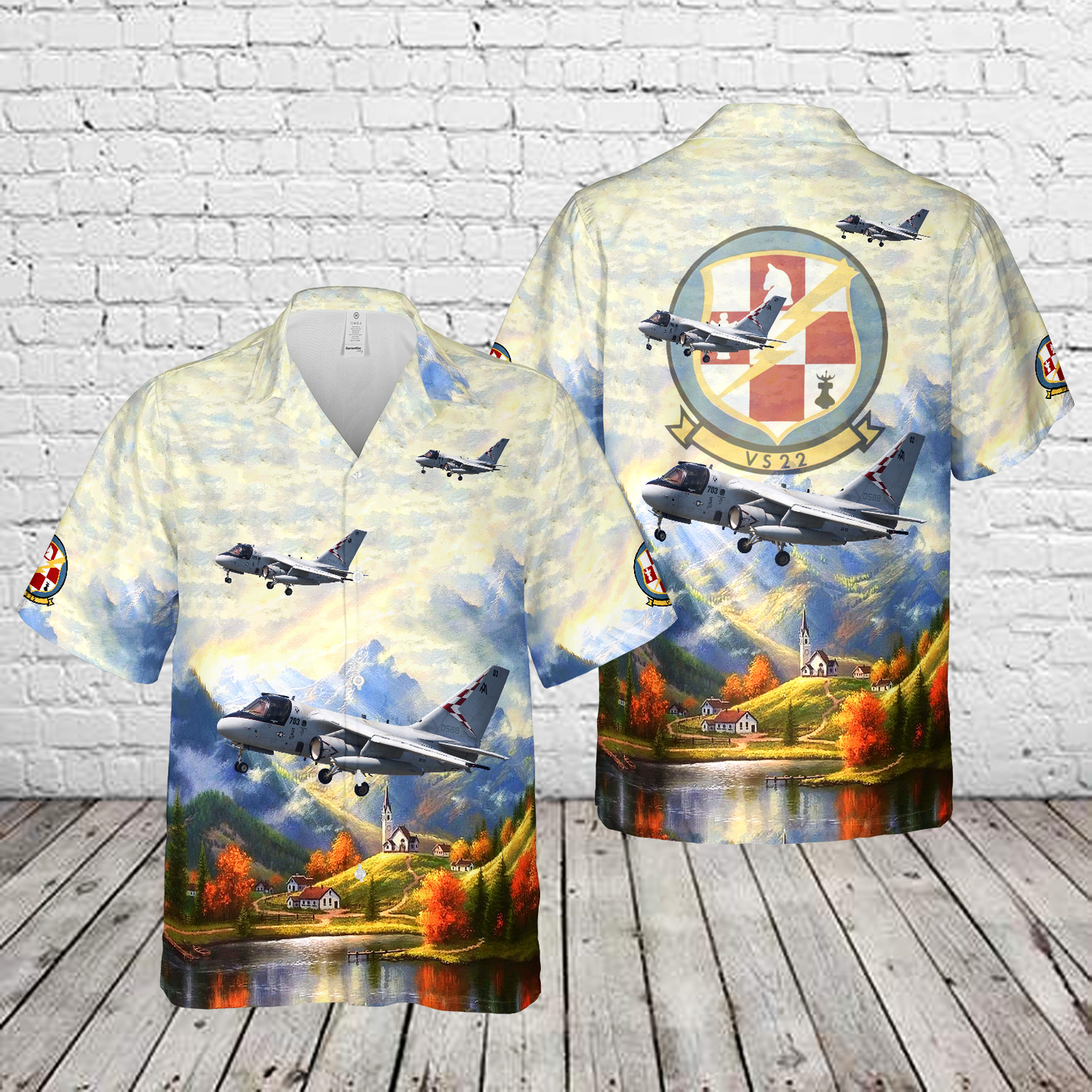 US Navy Lockheed S-3B Viking VS-22 Checkmates Hawaiian Shirt