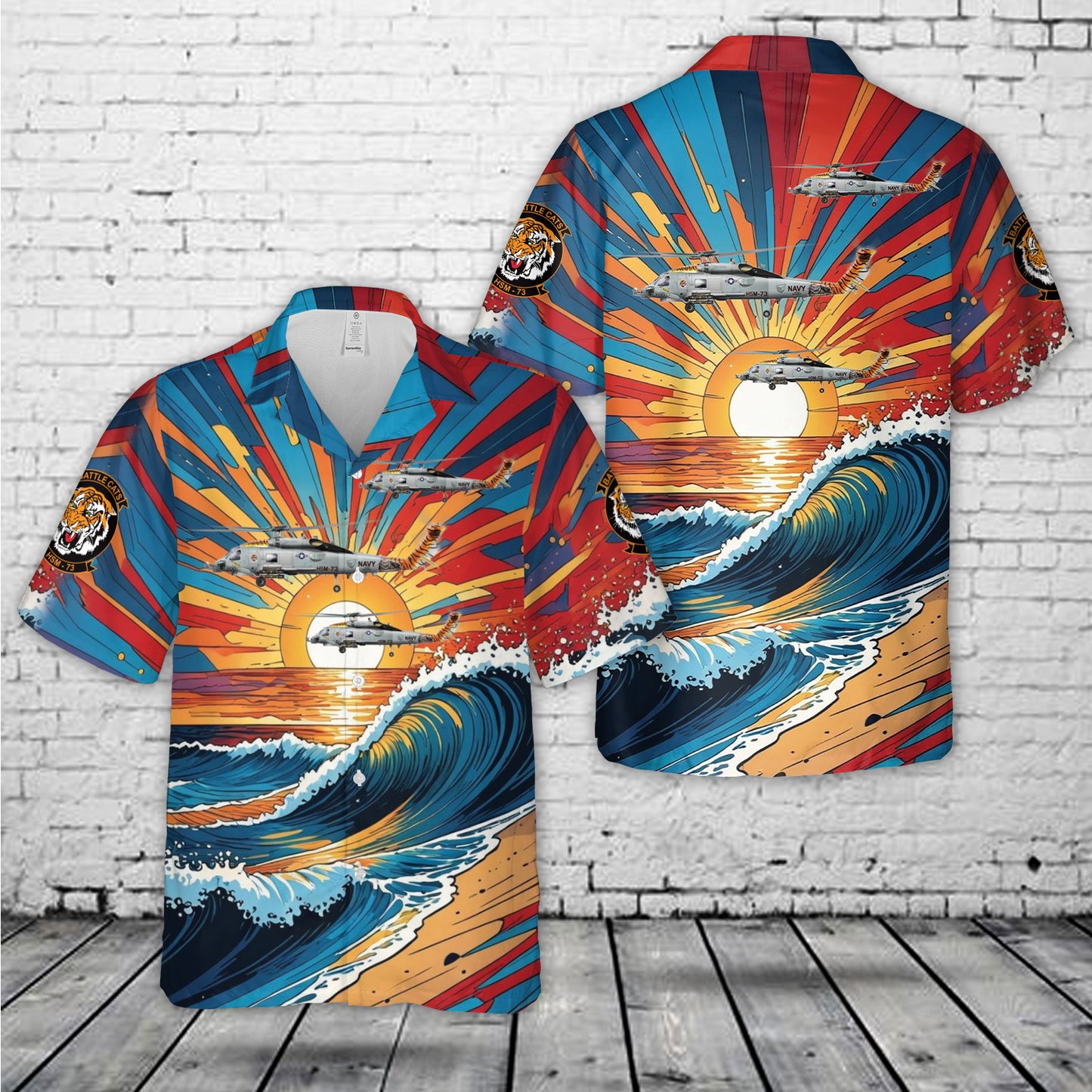 US Navy MH-60R “Seahawk“ 700 HSM-73 Hawaiian Shirt