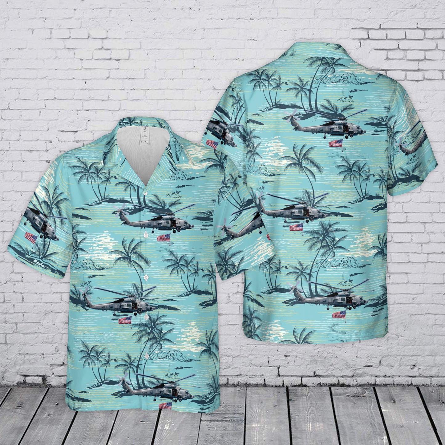 US Navy MH-60R Seahawk Hawaiian Shirt