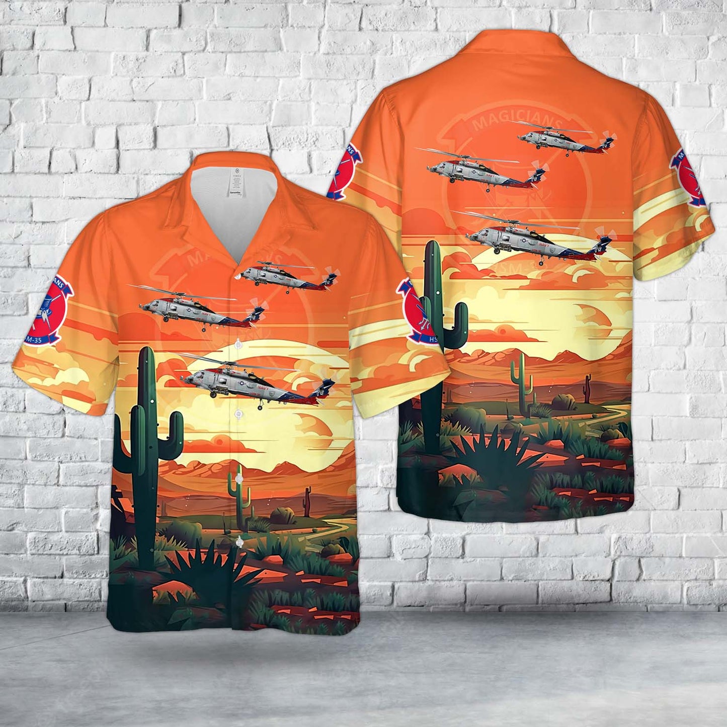 US Navy MH-60R "Seahawk" HSM-35 "Magician" Hawaiian Shirt