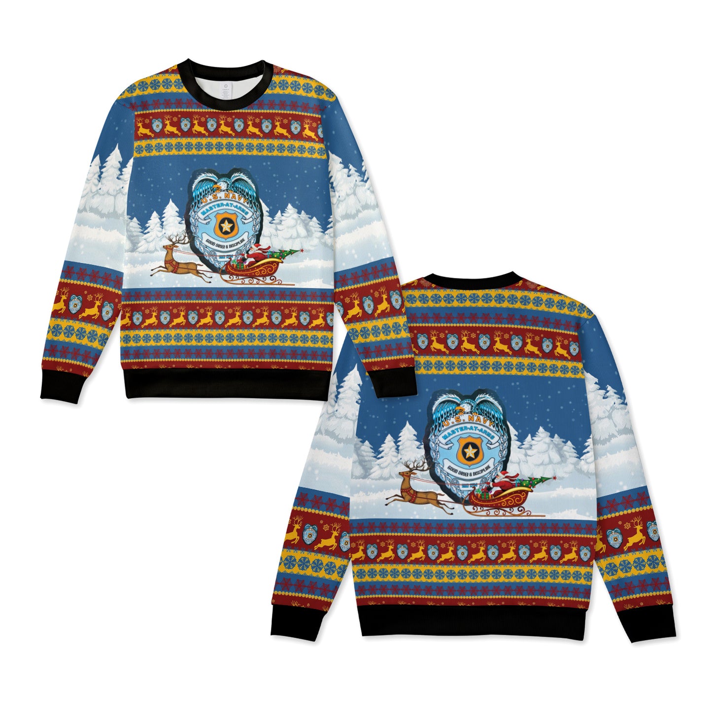 US Navy Master-at-arms Veteran Christmas Knitted Sweater