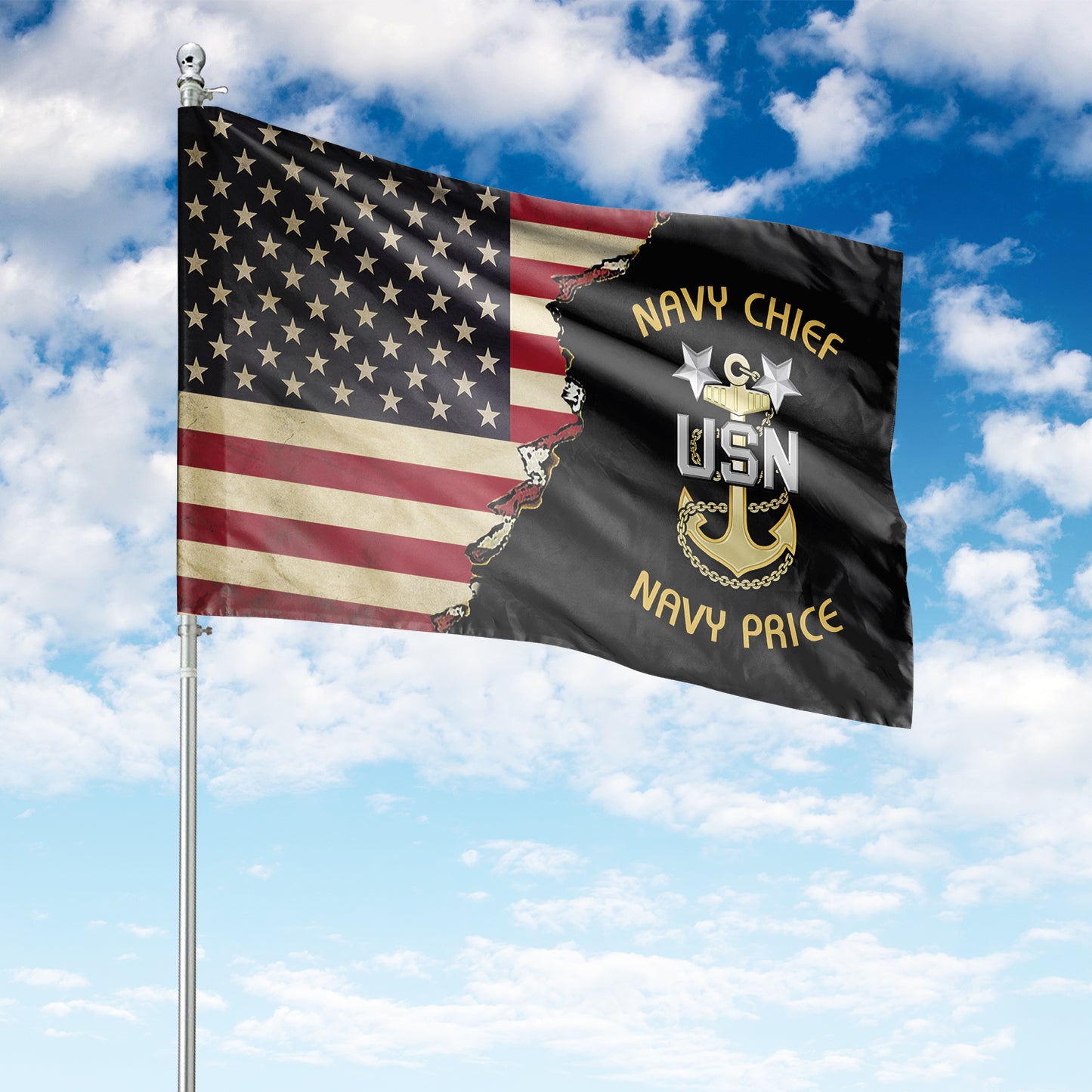 US Navy Master Chief House Flag