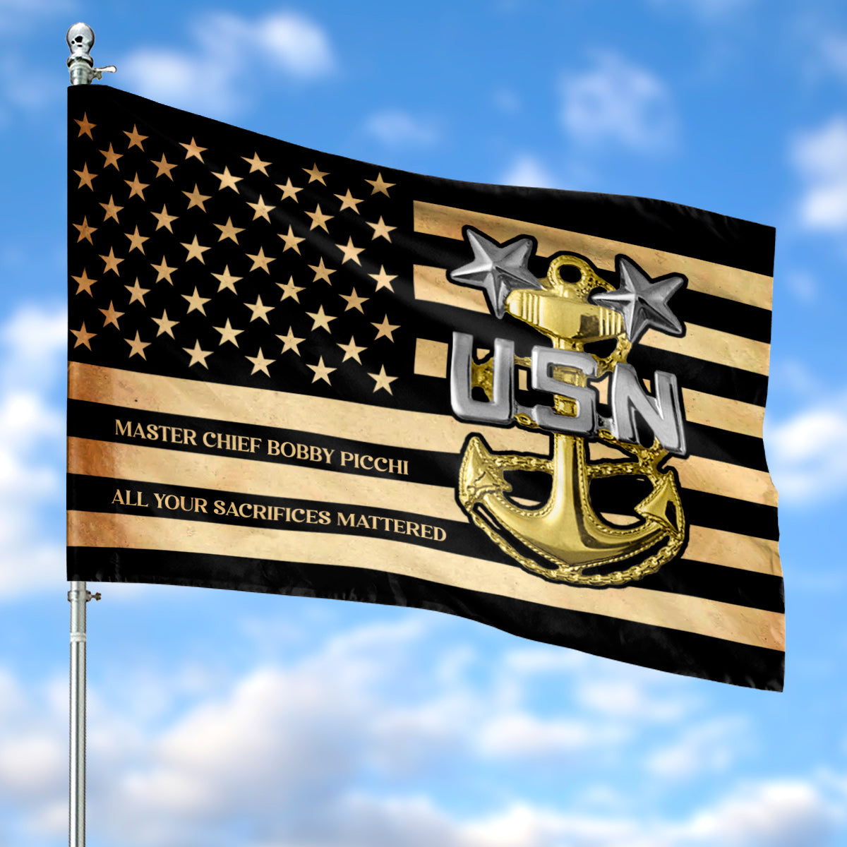US Navy Master Chief House Flag