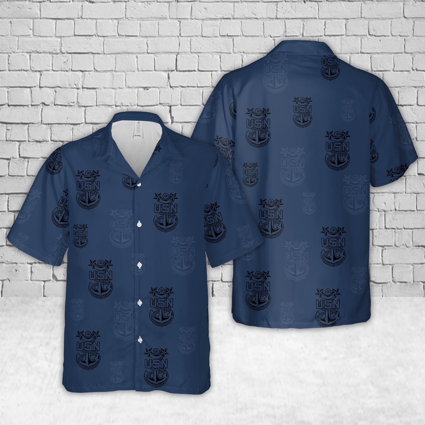 US Navy Master Chief Silhouette Hawaiian Shirt