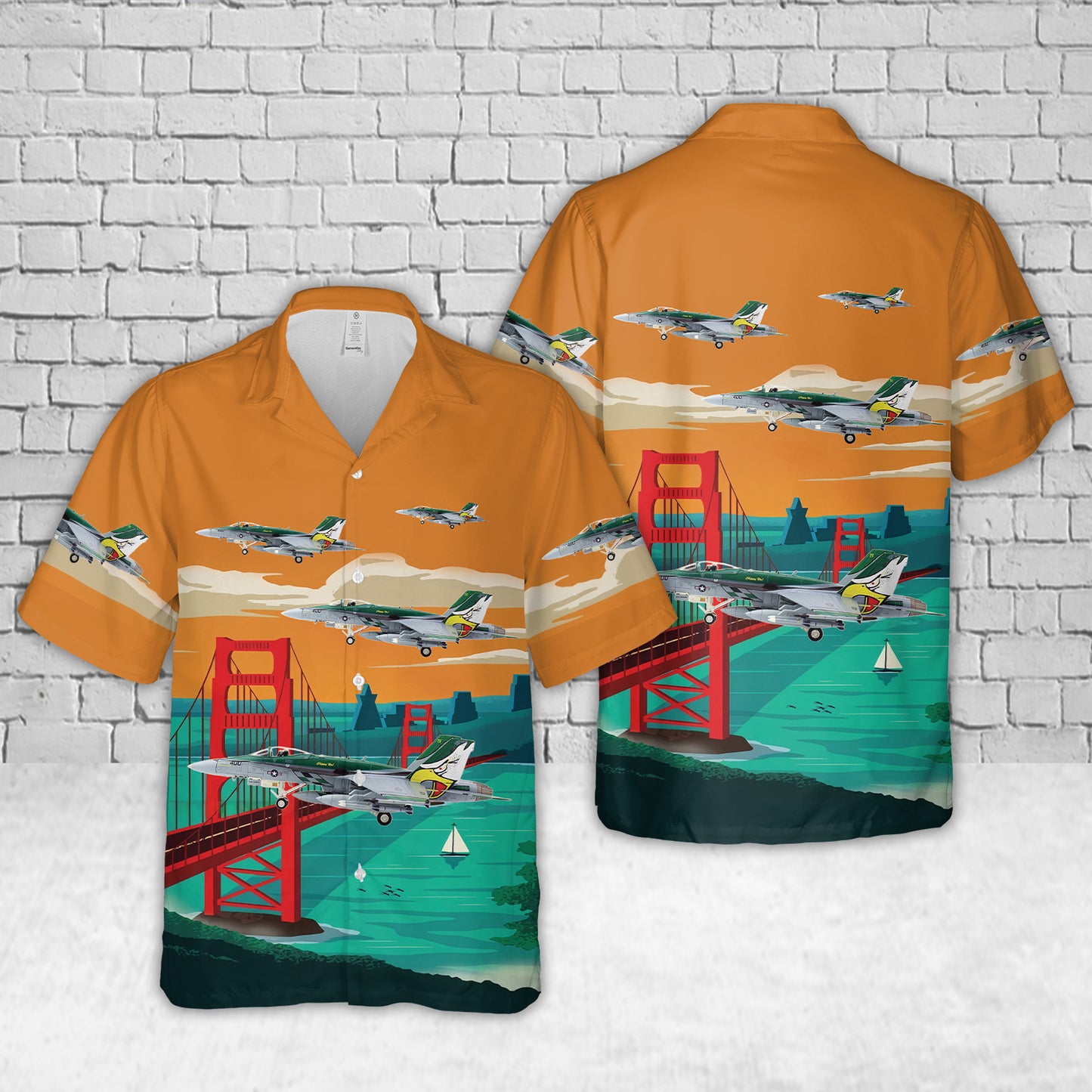 US Navy McDonnell Douglas F/A-18C Hornet USN VFA-195 Dambusters, NF400 Chippy Ho, 2010 Hawaiian Shirt
