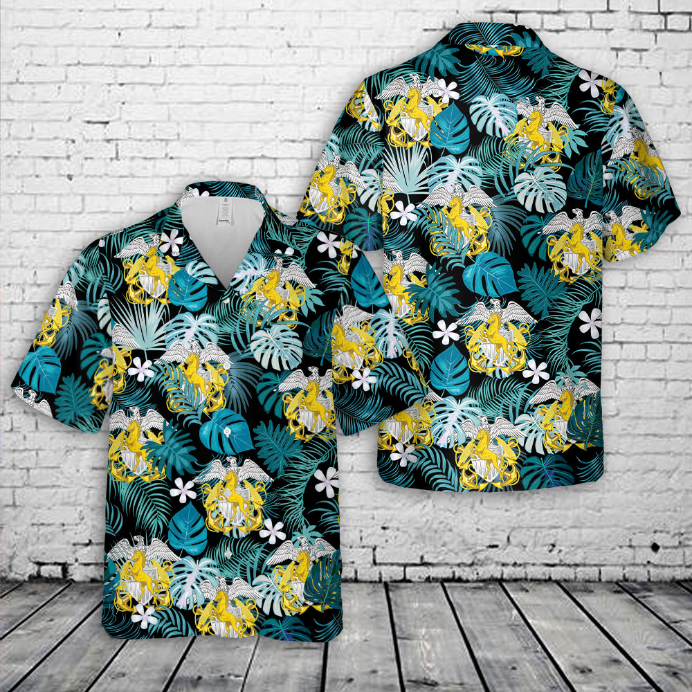 US Navy Mustang Officer Hawaiian Shirt